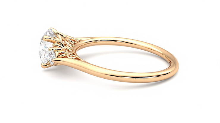 Taylor & Hart Thimble Round Engagement Ring 360 degree image 20