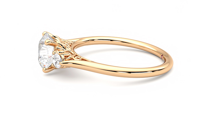 Taylor & Hart Thimble Round Engagement Ring 360 degree image 21