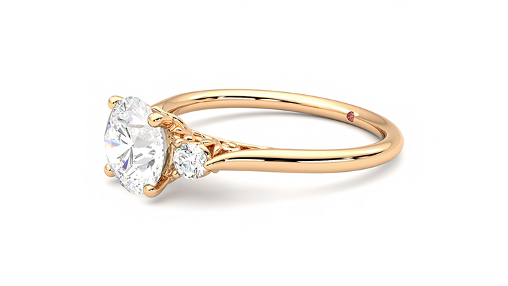 Taylor & Hart Thimble Round Engagement Ring 360 degree image 23