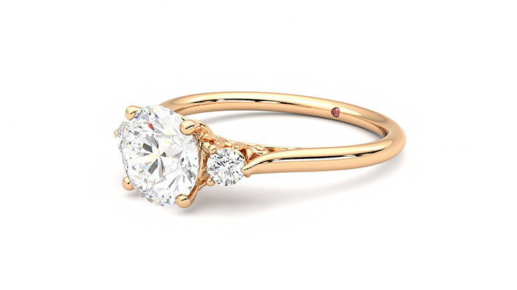 Taylor & Hart Thimble Round Engagement Ring 360 degree image 24