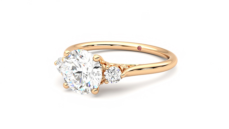 Taylor & Hart Thimble Round Engagement Ring 360 degree image 25