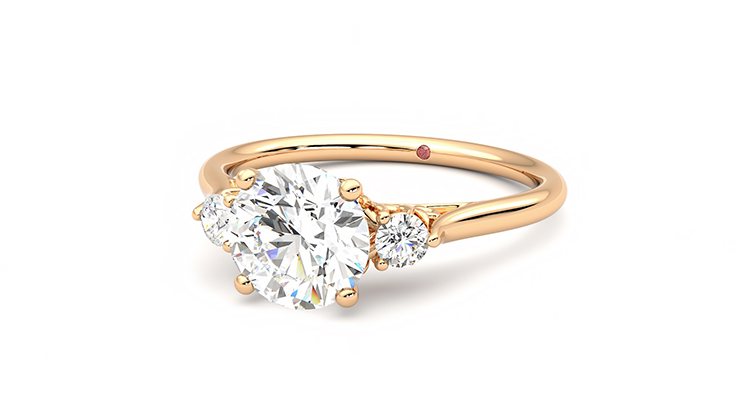 Taylor & Hart Thimble Round Engagement Ring 360 degree image 26