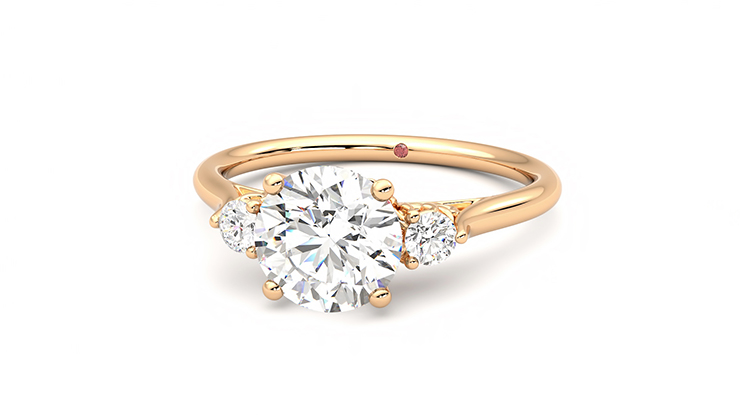Taylor & Hart Thimble Round Engagement Ring 360 degree image 27