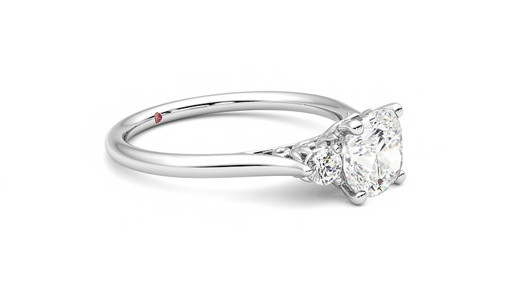 Taylor & Hart Thimble Cushion Engagement Ring 360 degree image 7