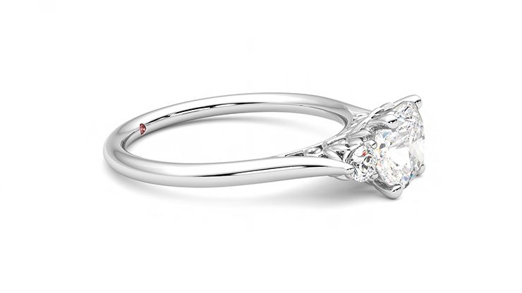 Taylor & Hart Thimble Cushion Engagement Ring 360 degree image 8