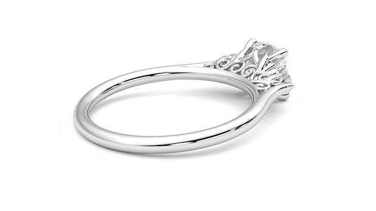 Taylor & Hart Thimble Cushion Engagement Ring 360 degree image 12