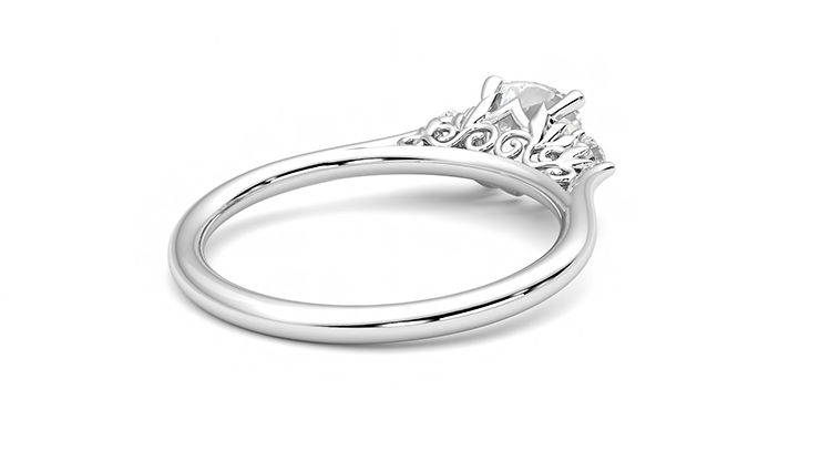 Taylor & Hart Thimble Cushion Engagement Ring 360 degree image 13