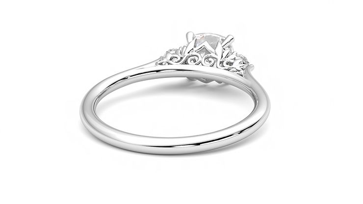 Taylor & Hart Thimble Cushion Engagement Ring 360 degree image 14