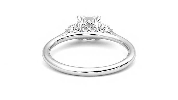 Taylor & Hart Thimble Cushion Engagement Ring 360 degree image 15