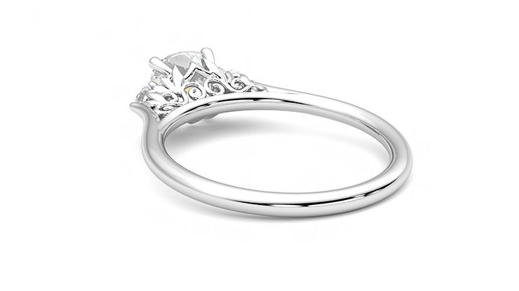 Taylor & Hart Thimble Cushion Engagement Ring 360 degree image 17