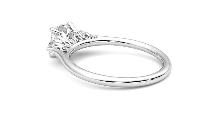 Taylor & Hart Thimble Cushion Engagement Ring 360 degree image 18