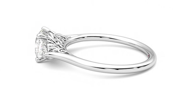 Taylor & Hart Thimble Cushion Engagement Ring 360 degree image 20
