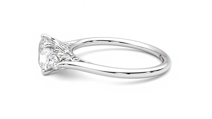 Taylor & Hart Thimble Cushion Engagement Ring 360 degree image 21