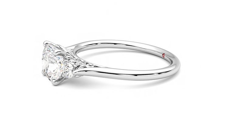 Taylor & Hart Thimble Cushion Engagement Ring 360 degree image 22
