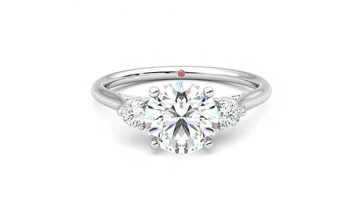 Taylor & Hart Thimble Round Engagement Ring 360 degree image 0