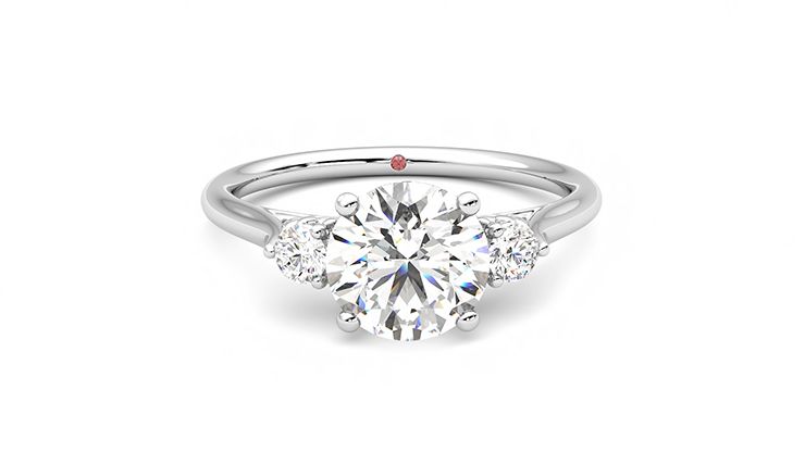Taylor & Hart Thimble Round Engagement Ring 360 degree image 1