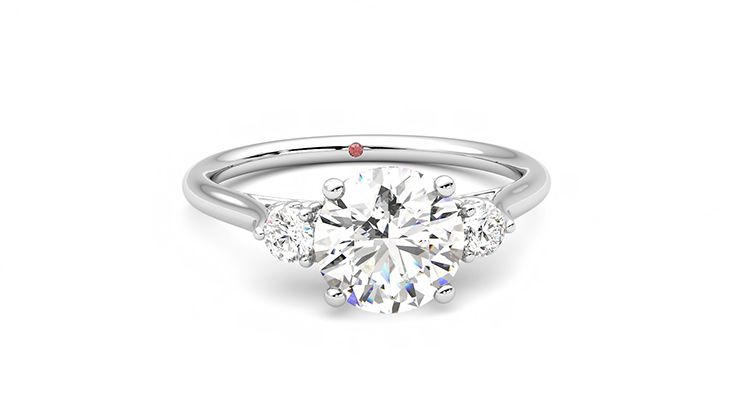 Taylor & Hart Thimble Round Engagement Ring 360 degree image 2