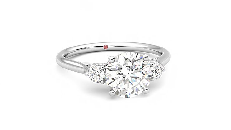 Taylor & Hart Thimble Round Engagement Ring 360 degree image 3
