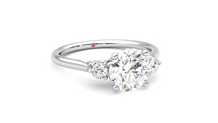 Taylor & Hart Thimble Round Engagement Ring 360 degree image 4