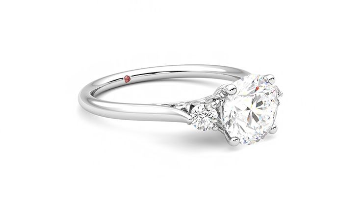 Taylor & Hart Thimble Round Engagement Ring 360 degree image 6