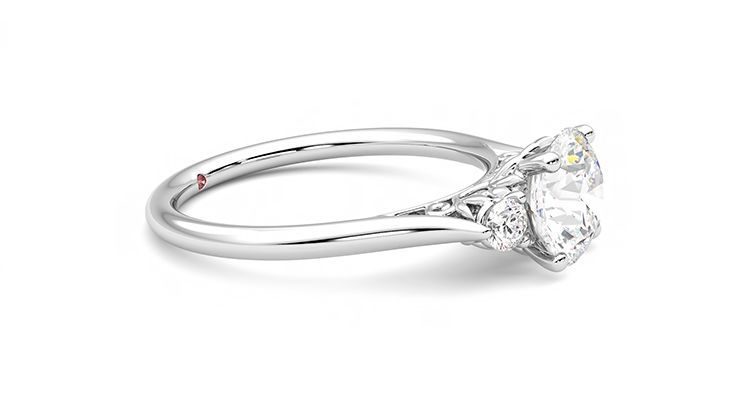 Taylor & Hart Thimble Round Engagement Ring 360 degree image 8