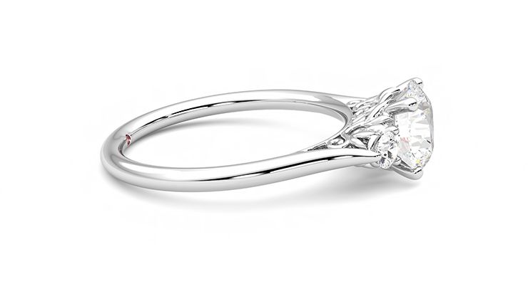 Taylor & Hart Thimble Round Engagement Ring 360 degree image 9