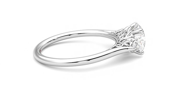 Taylor & Hart Thimble Round Engagement Ring 360 degree image 10