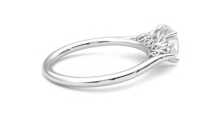 Taylor & Hart Thimble Round Engagement Ring 360 degree image 11