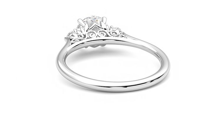 Taylor & Hart Thimble Round Engagement Ring 360 degree image 16