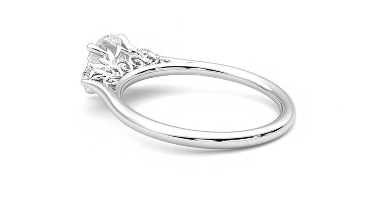 Taylor & Hart Thimble Round Engagement Ring 360 degree image 18