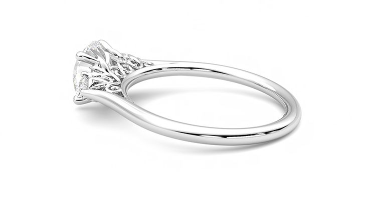 Taylor & Hart Thimble Round Engagement Ring 360 degree image 19