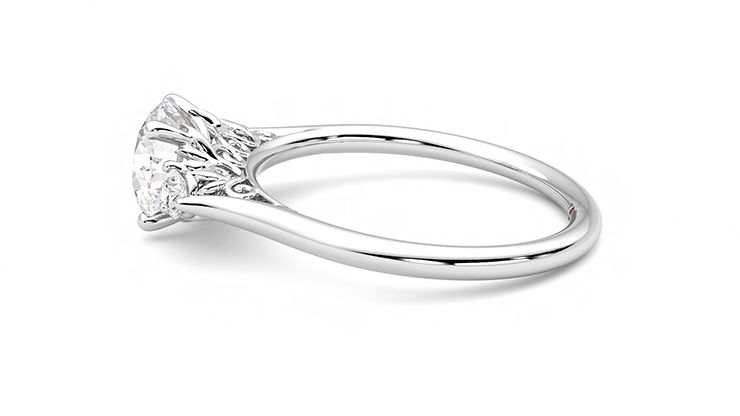 Taylor & Hart Thimble Round Engagement Ring 360 degree image 20