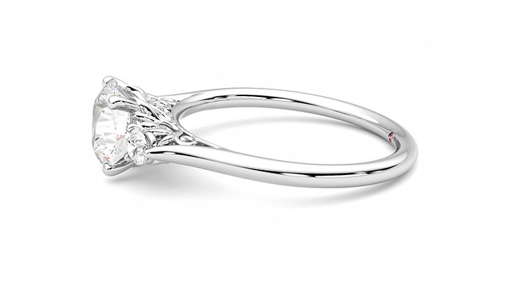 Taylor & Hart Thimble Round Engagement Ring 360 degree image 21