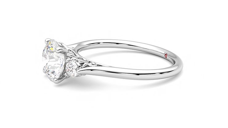 Taylor & Hart Thimble Round Engagement Ring 360 degree image 22