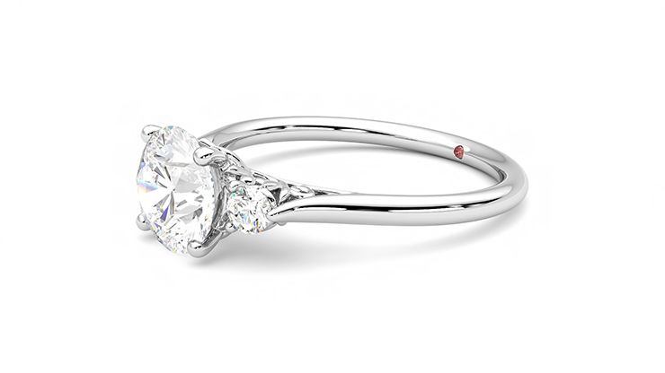 Taylor & Hart Thimble Round Engagement Ring 360 degree image 23