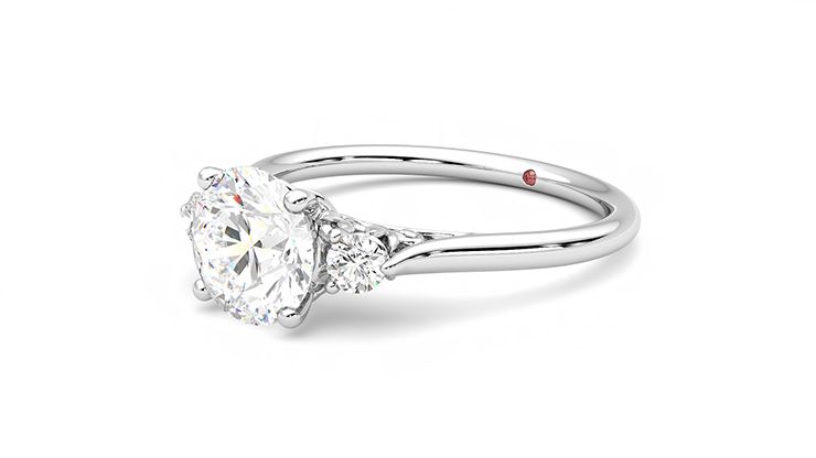 Taylor & Hart Thimble Round Engagement Ring 360 degree image 24