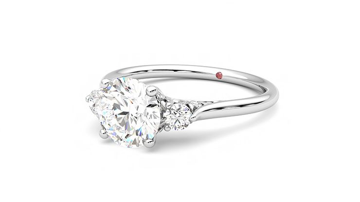 Taylor & Hart Thimble Round Engagement Ring 360 degree image 25