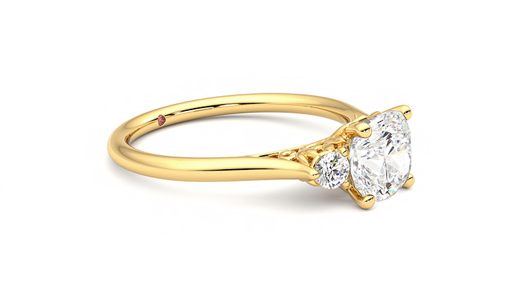 Taylor & Hart Thimble Cushion Engagement Ring 360 degree image 7