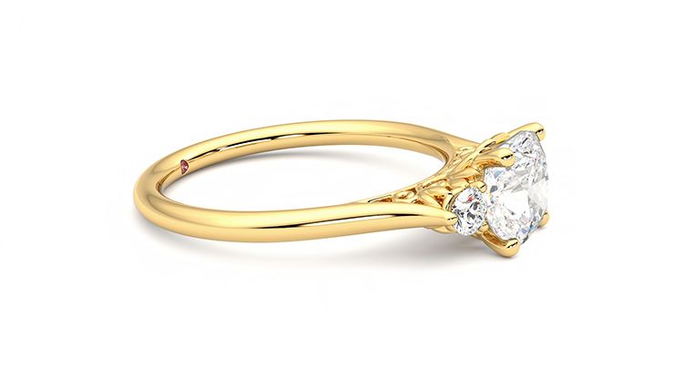 Taylor & Hart Thimble Cushion Engagement Ring 360 degree image 8