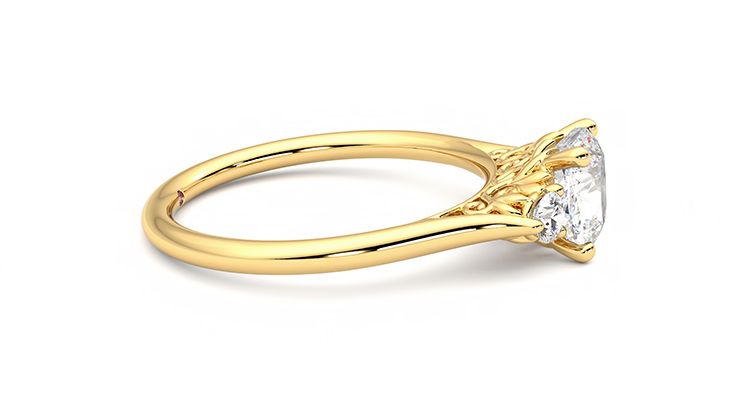 Taylor & Hart Thimble Cushion Engagement Ring 360 degree image 9