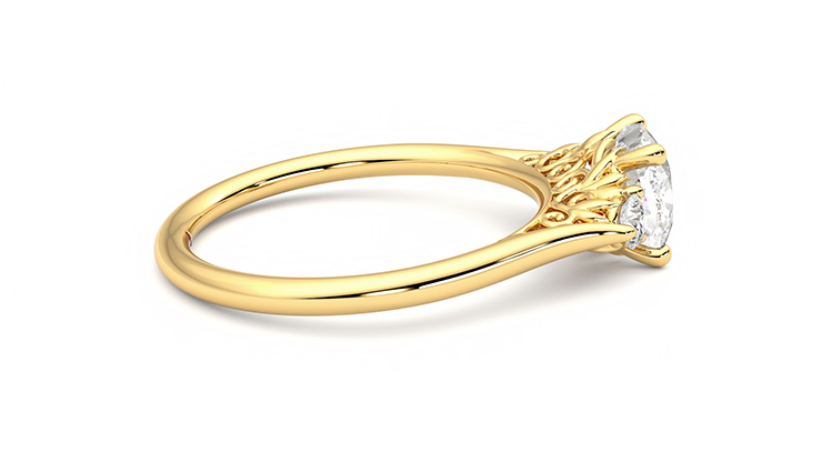 Taylor & Hart Thimble Cushion Engagement Ring 360 degree image 10