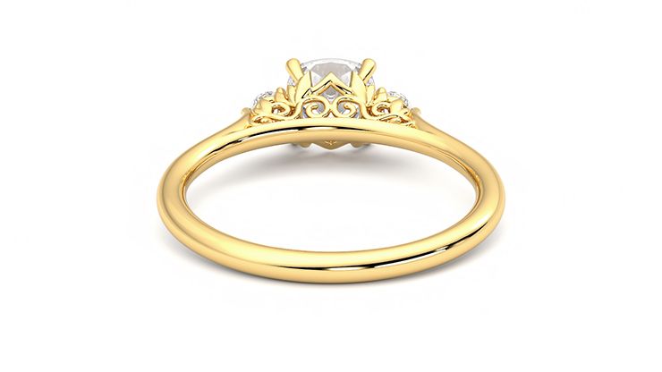 Taylor & Hart Thimble Cushion Engagement Ring 360 degree image 15
