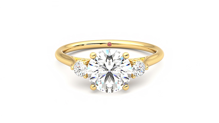 Taylor & Hart Thimble Round Engagement Ring 360 degree image 0