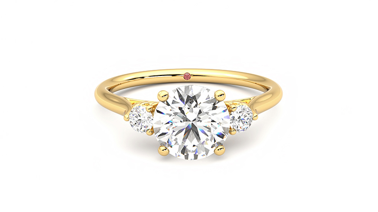 Taylor & Hart Thimble Round Engagement Ring 360 degree image 1