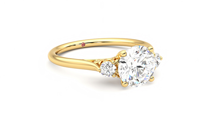 Taylor & Hart Thimble Round Engagement Ring 360 degree image 5