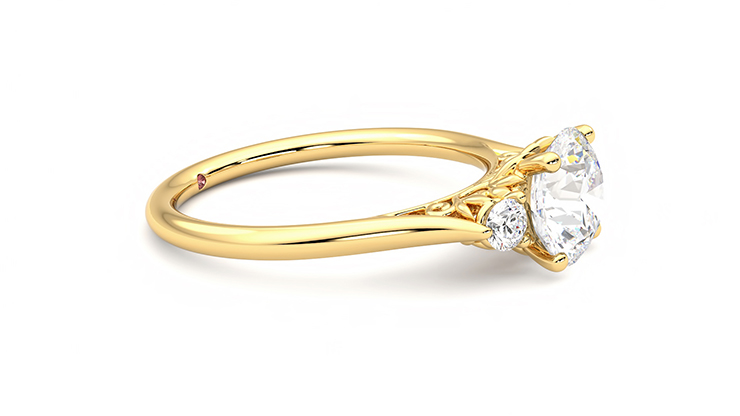 Taylor & Hart Thimble Round Engagement Ring 360 degree image 8