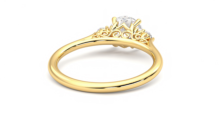 Taylor & Hart Thimble Round Engagement Ring 360 degree image 14