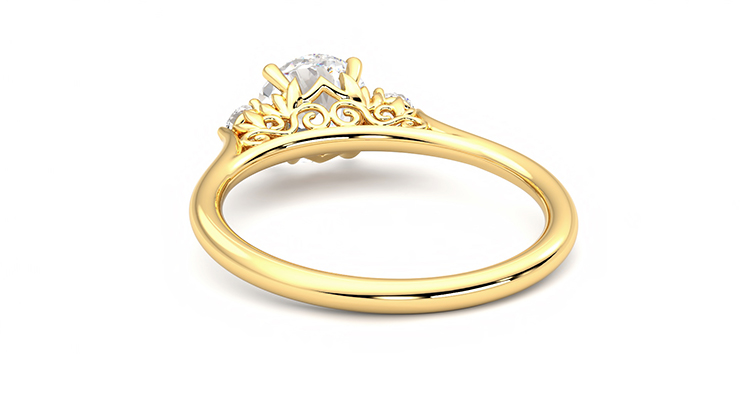Taylor & Hart Thimble Round Engagement Ring 360 degree image 16