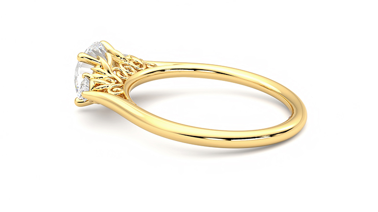 Taylor & Hart Thimble Round Engagement Ring 360 degree image 19