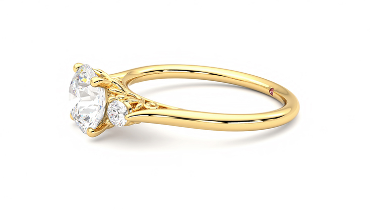 Taylor & Hart Thimble Round Engagement Ring 360 degree image 22